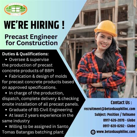 Betonbau Phil., Inc. Careers and Employment .